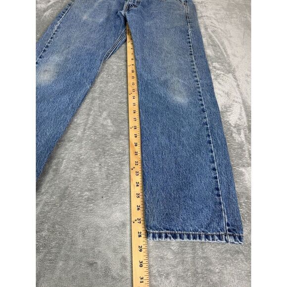Levi's 505 Regular Fit Straight Leg Jeans Men's Size 34x30 Blue - Picture 13 of 14